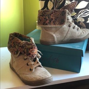 Blowfish Natural Cozumel Linen Bootie